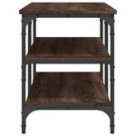 vidaXL Banc à chaussures chêne marron 100x38 5x49 cm bois d'ingénierie