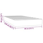 vidaXL Matelas de lit à ressorts ensachés 80x210x20 cm velours