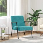 vidaXL fauteuil Turquoise 59 x 75 x 78 cm Velours