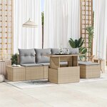vidaXL Ensemble de canapé de jardin 6 Pièces beige et gris clair