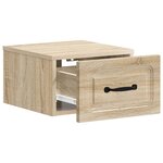 vidaXL Cabinet de chevet mural 2 Pièces Chêne Sonoma 34 5 x 33 x 20 cm