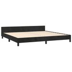 vidaXL Cadre de lit avec tête de lit Noir 200x200 cm Velours