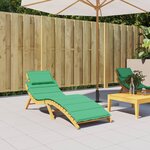 vidaXL Coussin de chaise longue vert 186x58x4 cm tissu oxford
