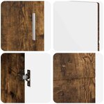 vidaXL Buffet Chêne fumé 88 5 x 30 5 x 55 5 cm Bois d'ingénierie