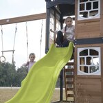 Aire de jeux - Toboggan vert citron et toboggan tubulaire - Noud