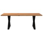 vidaXL Table à manger marron clair bois de chêne massif rectangulaire