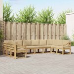 vidaXL Ensemble de canapés d'extérieur 10 Pièces Blanc et Beige
