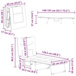 vidaXL Transat pliant avec coussin 2 Pièces Anthracite