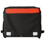 vidaXL Remorque de vélo noir et orange 30 kg fer