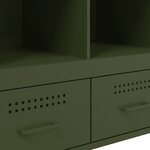 vidaXL Buffet haut vert olive 68x39x101 5 cm acier