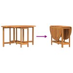 vidaXL Table de Jardin Marron 110 x 60 x 72 cm Bois d'acacia massif