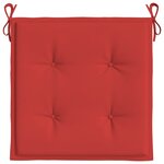 vidaXL Coussins de chaise de jardin 2 Pièces rouge 40x40x3cm tissu oxford