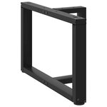 vidaXL Pieds de table basse en T  2 pièces  noir  70 x 25 x (42-43) cm  acier