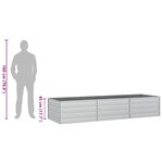 vidaXL Lit surélevé de jardin 240x80x45 cm Acier galvanisé Argenté