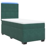 vidaXL Sommier à lattes de lit et matelas Vert foncé 80x200 cm Velours