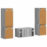 vidaXL Ensemble meuble TV 5 Pièces Gris Sonoma Bois d'ingénierie