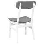vidaXL Chaises à manger coussins 2 Pièces blanc bois massif caoutchouc