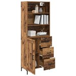 vidaXL Haut Armoire Bois ancien 69 5 x 34 x 180 cm Bois d'ingénierie