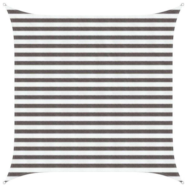 vidaXL Voile d'ombre Gris clair et blanc 2 5 x 2 5 m HDPE