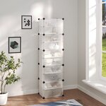 vidaXL Étagère à chaussures Transparent 44x31 5x153 5 cm PP