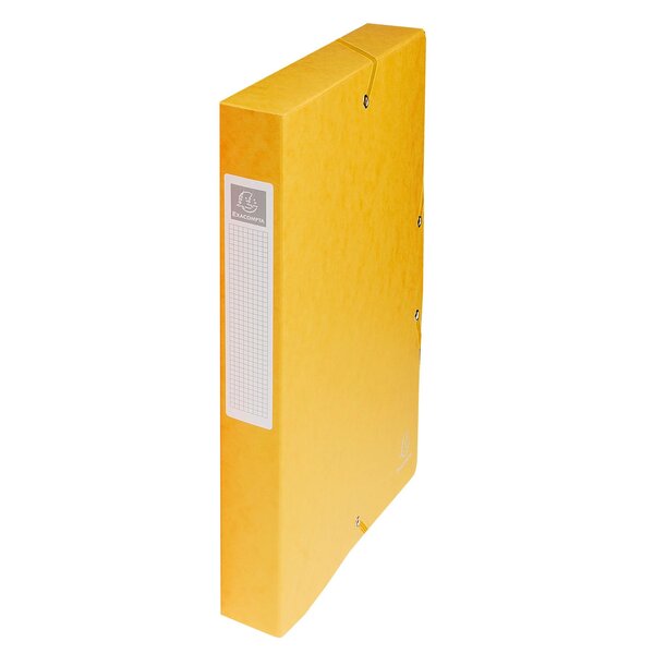 Boite De Classement Exabox Dos 40mm Carte Lustrée - A4 - Jaune - X 8 - Exacompta