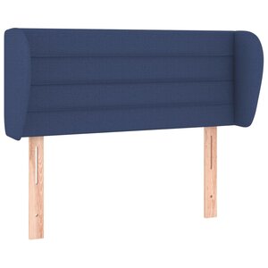 vidaXL Tête de lit avec oreilles Bleu 83x23x78/88 cm Tissu
