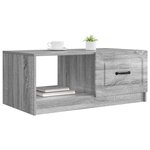 vidaXL Table basse Sonoma gris 90 x 50 x 37 cm Bois d'ingénierie