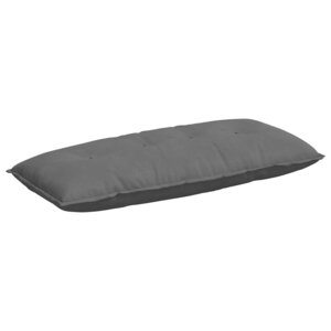 vidaXL Coussin de Dos Gris foncé 120 x 50 cm Tissu en microfibre