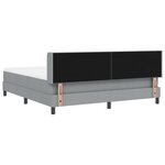 vidaXL Lit avec matelas - Gris clair  180 x 200 cm  en tissu
