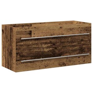 vidaXL Meuble pour Évier avec tiroir Bois Ancien 100 x 38.5 x 48 cm