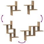 vidaXL Étagères murales 2 Pièces chêne artisanal bois d'ingénierie