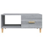 vidaXL Table basse sonoma gris 89 5x50x40 cm bois d'ingénierie