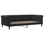 vidaXL Lit de repos noir 100x200 cm velours