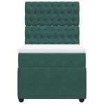 vidaXL Sommier à lattes de lit avec matelas Vert foncé 90x190 cm