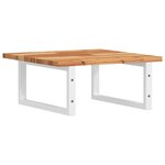 vidaXL Étagère de vasque murale acier et bois massif d'acacia