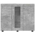vidaXL Cabinet en Bois avec stockage Gris béton 88 5 x 30 5 x 73 cm