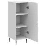 vidaXL Buffet Blanc brillant 33 x 34 5 x 89 5 cm Bois d'ingénierie