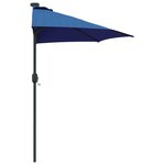 vidaXL Parasol de jardin Bleu 294 x 150 x 223 cm tissu