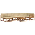 vidaXL Ensemble de canapés d'extérieur 8 Pièces Naturel et Beige