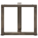vidaXL Pieds de table basse en T 2 pièces noir 50 x 25 x (42-43) cm acier
