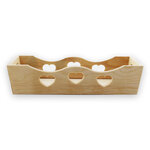 Plateau en bois avec découpe coeur 22 x 13 x 5 cm