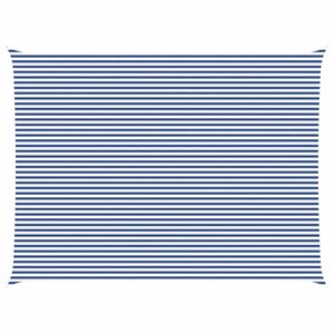 vidaXL Voile d'ombre Bleu et Blanc 6 x 8 m 100   polyester Oxford
