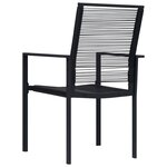 vidaXL Chaises de jardin 4 Pièces Rotin PVC Noir