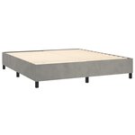 vidaXL Sommier à lattes de lit et matelas Gris clair 160x200cm Velours