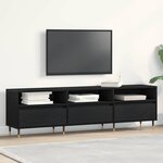 vidaXL Meuble TV Chêne noir 150 x 30 x 44.5 cm Bois d'ingénierie