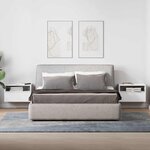 vidaXL Tables de chevet murales 2 Pièces blanc 45x26x28 5 cm