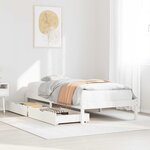 vidaXL Cadre de lit sans matelas blanc 100x200 cm bois de pin massif