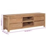 vidaXL Meuble TV 115x30x40 cm Bois de teck massif