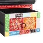 vidaXL Meuble TV Multicolore 60 x 30 x 24 cm Bois de manguier massif