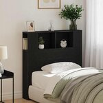 vidaXL Cabinet de Tête de Lit Chêne noir 100 x 19 x 104.5 cm